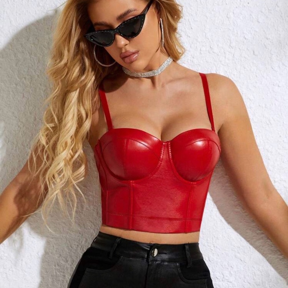 Red Women's Crop Top